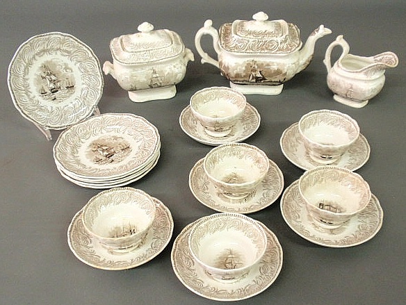 Staffordshire tea service 19th c.