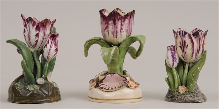 STAFFORDSHIRE TULIP-FORM INKWELL