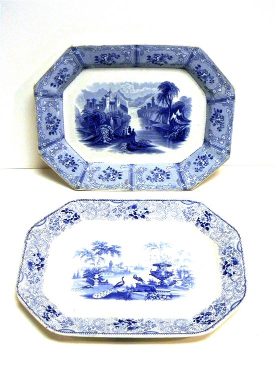 Staffordshire  two blue transfer