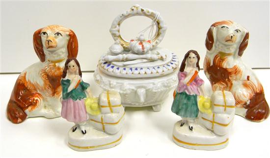 Staffordshire vanity box with small