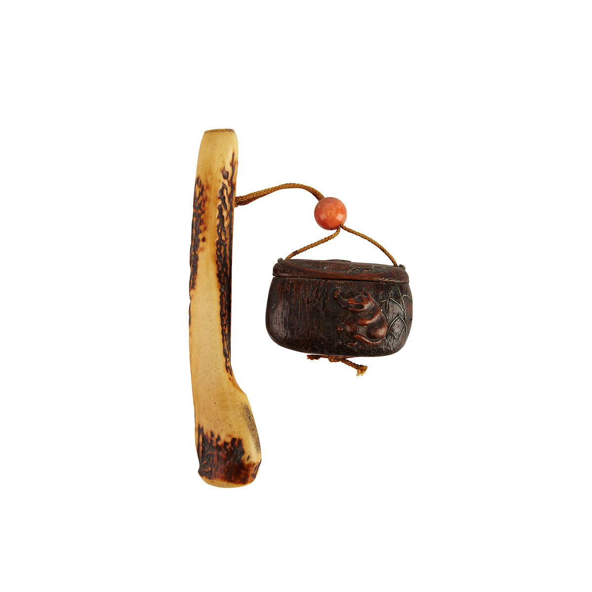 Stag Antler Kiseruzutsu and Wood