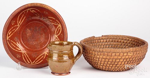 STAHL REDWARE CREAM PITCHER,