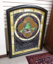 STAINED AND LEADED GLASS 'FROG