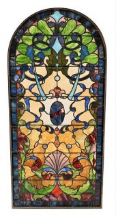 STAINED AND LEADED GLASS WINDO