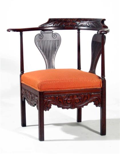Stained Chippendale-style corner