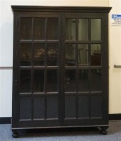 STAINED FRUITWOOD DOUBLE DOOR