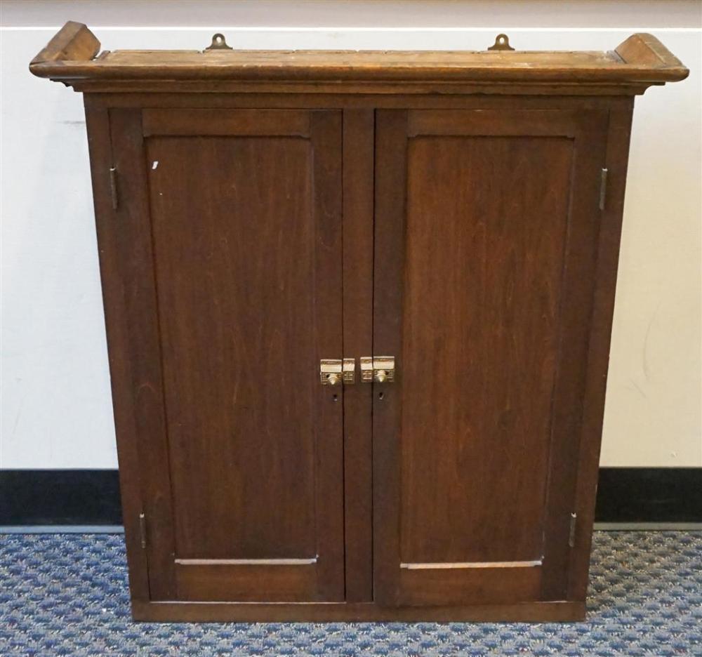 STAINED FRUITWOOD DOUBLE PANEL DOOR