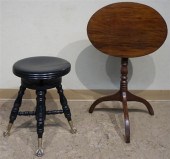 STAINED FRUITWOOD REVOLVING PI