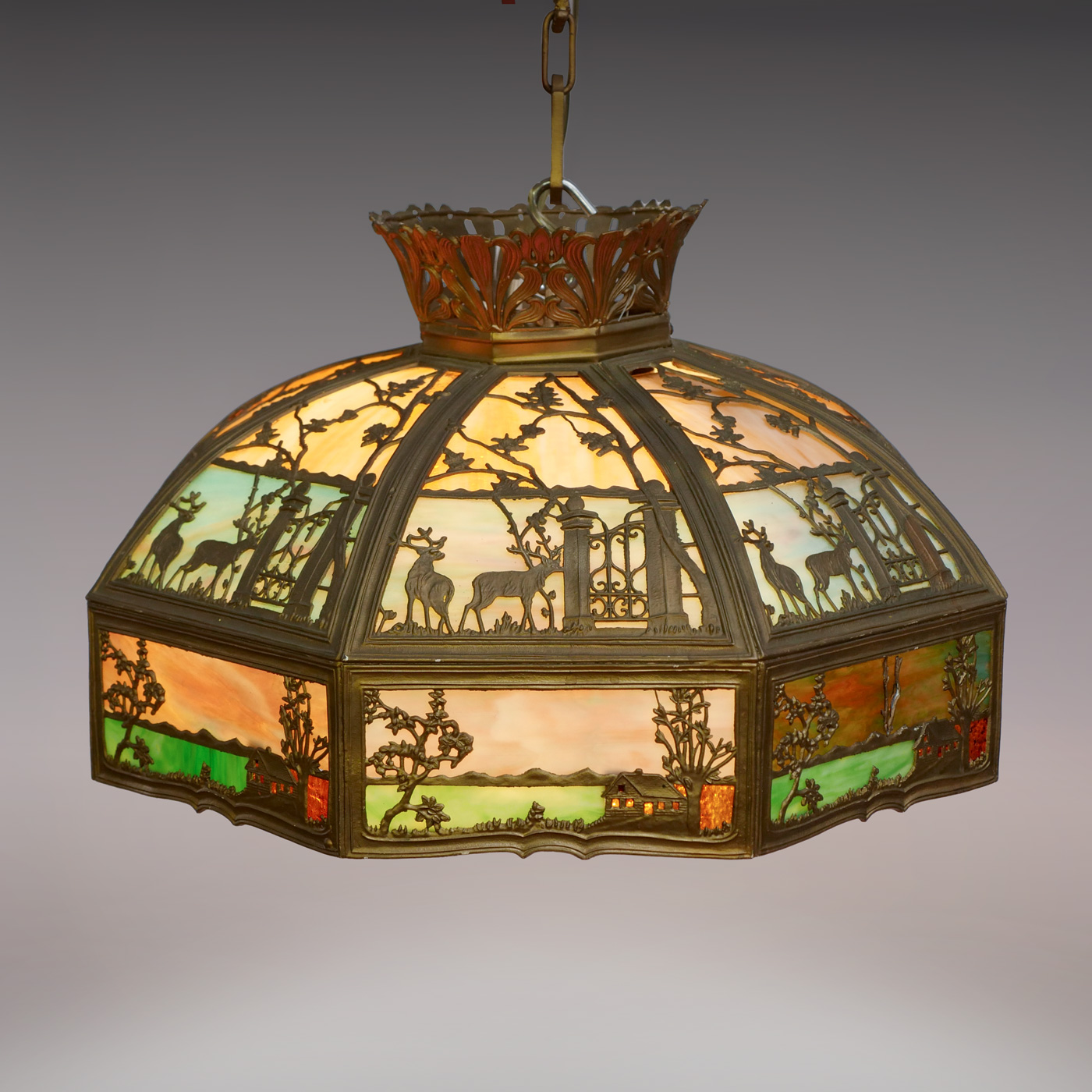 STAINED GLASS FIGURAL FILAGREE
