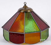 STAINED GLASS HANGING LAMP, 20