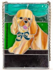 STAINED GLASS PANEL OF A COCKE