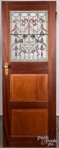 STAINED GLASS PANELED DOORStained