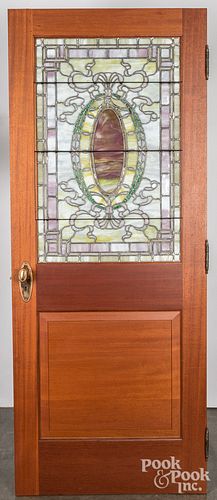 STAINED GLASS PANELED DOORStained