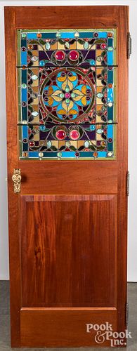 STAINED GLASS PANELED DOORStained