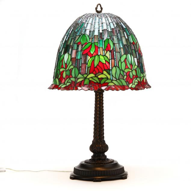 STAINED GLASS TABLE LAMP 20th