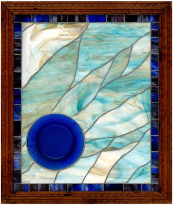 Stained glass window, cast glass