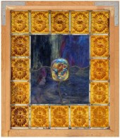 Stained glass window, central