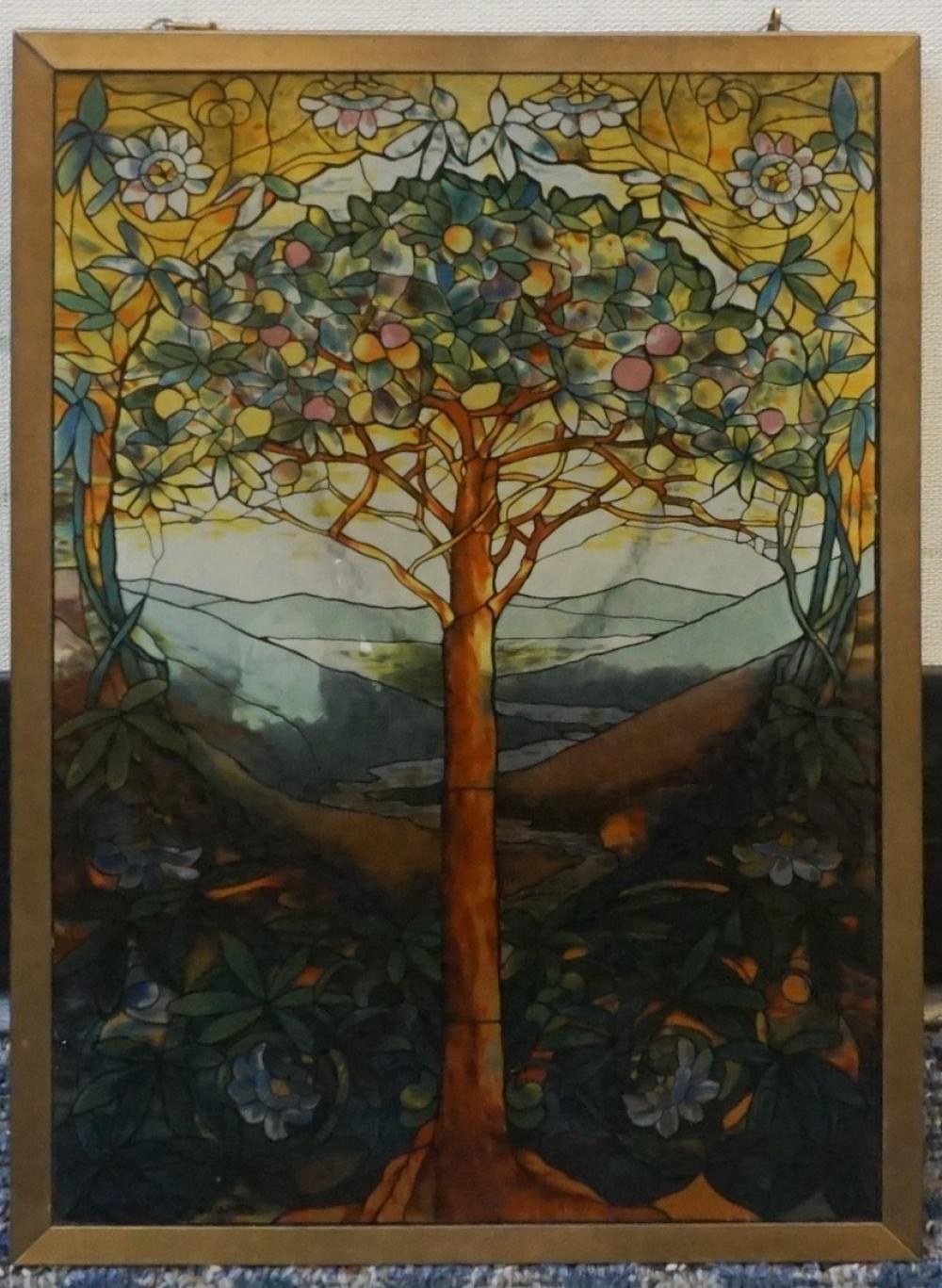 STAINED GLASS WINDOW OF THE TREE OF