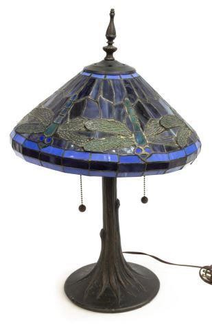 STAINED & LEADED GLASS DRAGON FLY