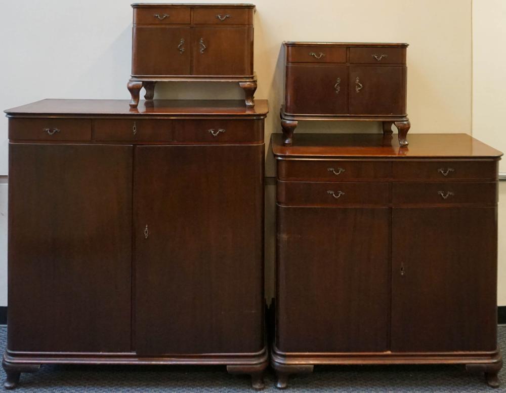 STAINED MAHOGANY CHESTROBE, CHEST