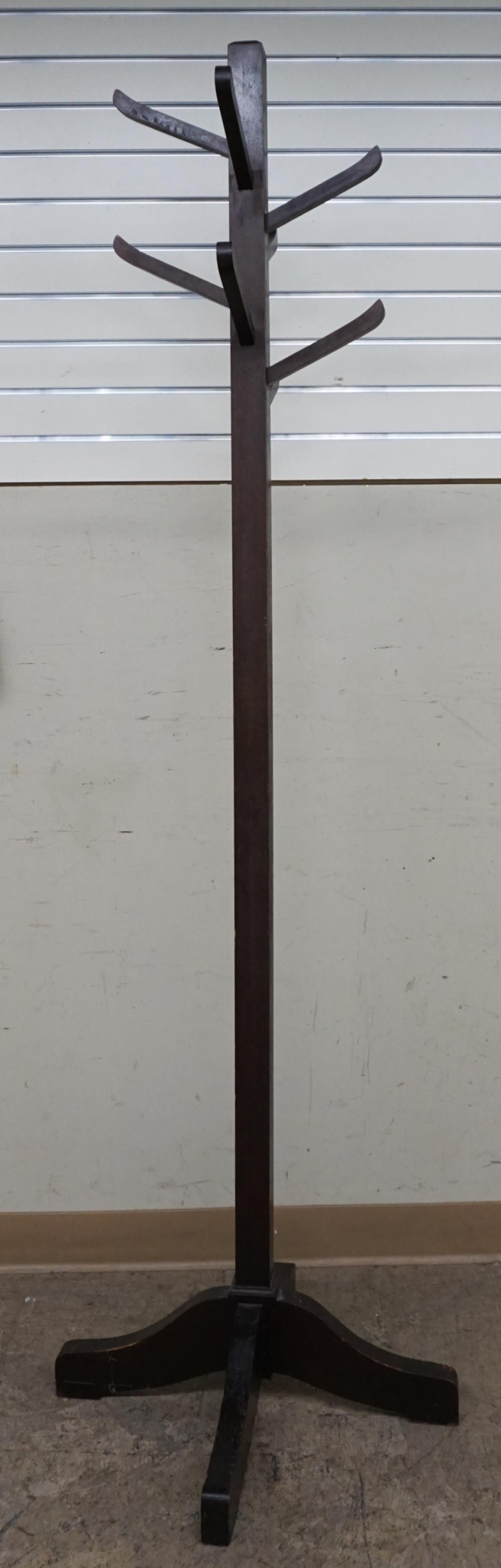 STAINED MAHOGANY COSTUMER-COAT