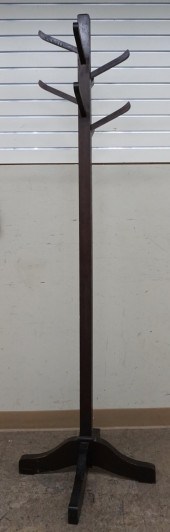 STAINED MAHOGANY COSTUMER-COAT