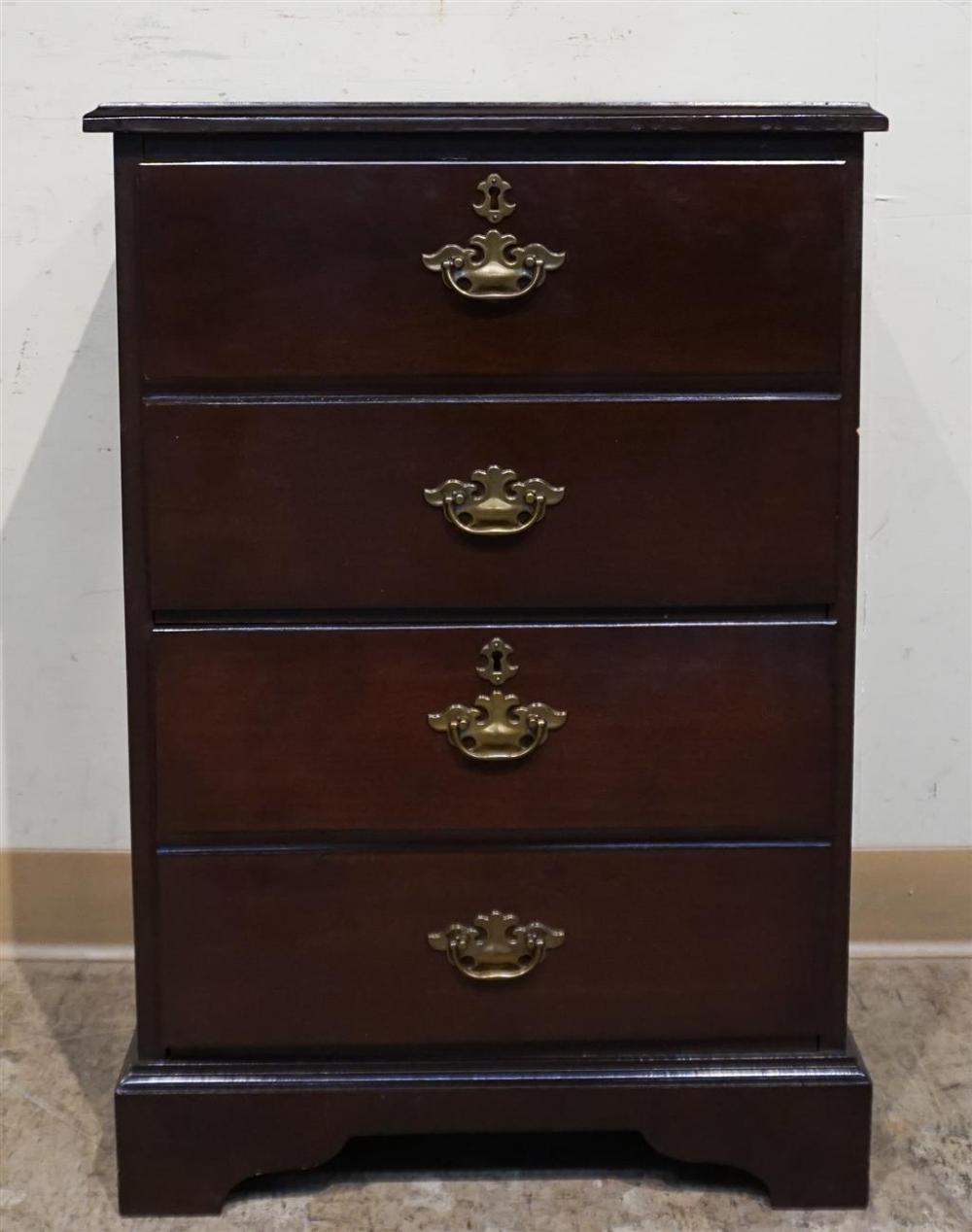 STAINED MAHOGANY TWO-DRAWER
