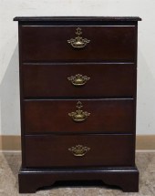 STAINED MAHOGANY TWO-DRAWER FI