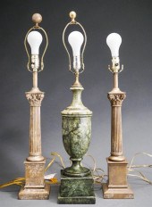 STAINED MARBLE URN-FORM TABLE