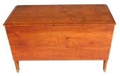 STAINED PINE BLANKET CHEST, LI