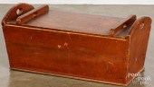 STAINED PINE DOUGH TRAY, 19TH