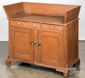 STAINED PINE DRYSINK, 19TH C.S