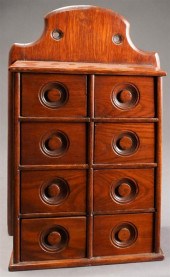 STAINED PINE EIGHT-DRAWER HANG