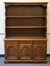 STAINED PINE HUTCH CABINETStai