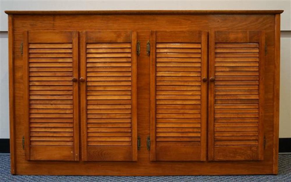 STAINED PINE LOUVRE DOOR NARROW