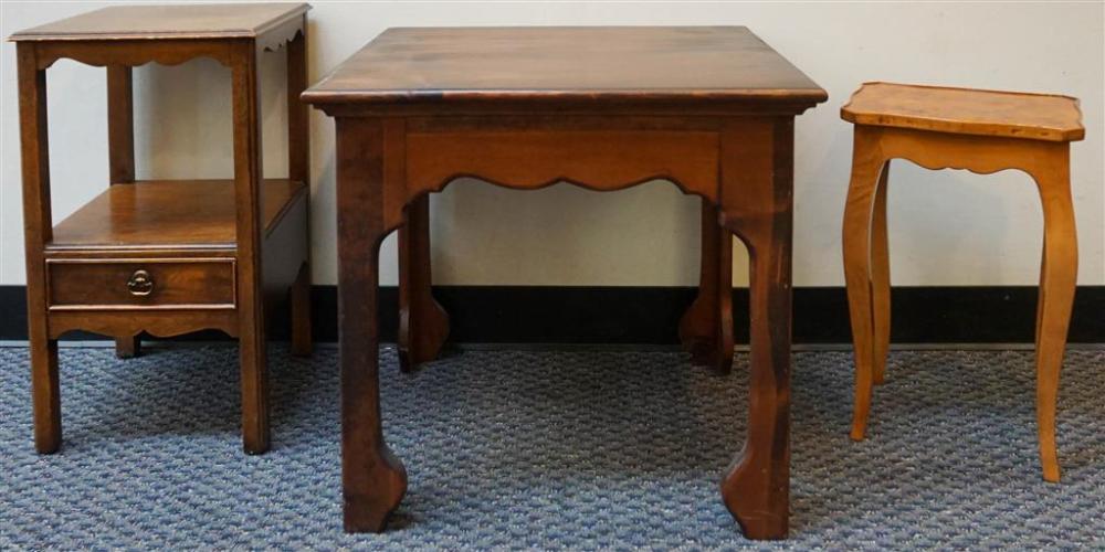 STAINED PINE SIDE TABLE, CENTURY