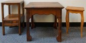 STAINED PINE SIDE TABLE, CENTU