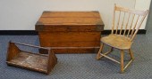 STAINED PINE STORAGE CHEST, CA