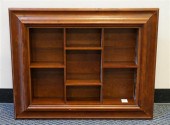 STAINED PINE WALL CURIO, H: 26