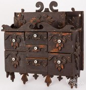 STAINED PINE WALL MOUNT SPICE