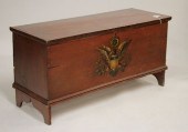 STAINED POPLAR BLANKET CHESTPa