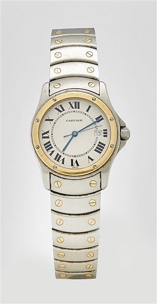 Stainless steel and gold Cartier