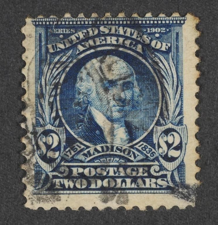 STAMP: 1903 US $2 DARK BLUE, SC#