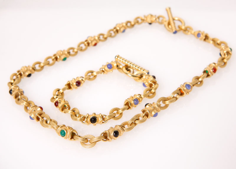 Stamped ''Italy Jancy'' a 14K