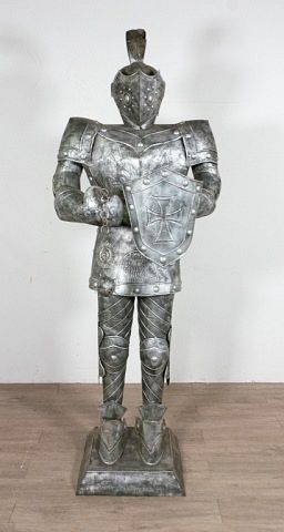 STAMPED TIN KNIGHT IN SUIT OF