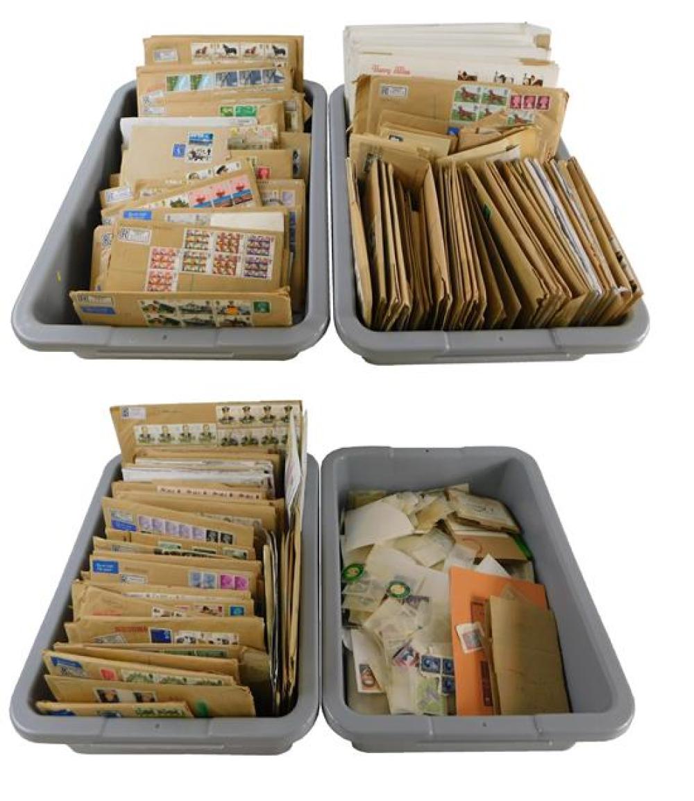 STAMPS: FOUR TRAYS OF BRITISH