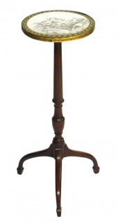 STAND, 20TH C. MAHOGANY TRIPOD