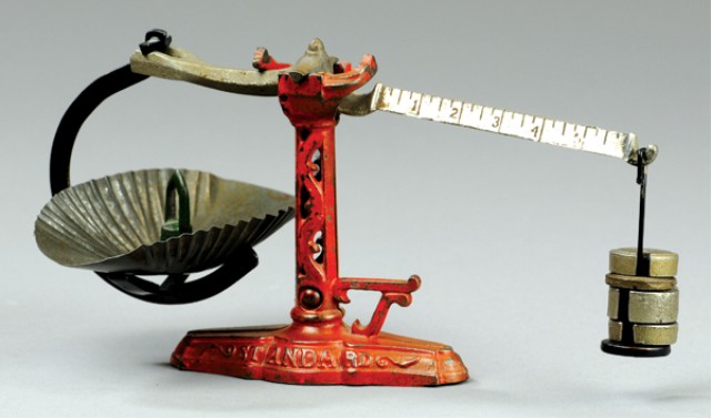 STANDARD SCALE Cast iron painted in