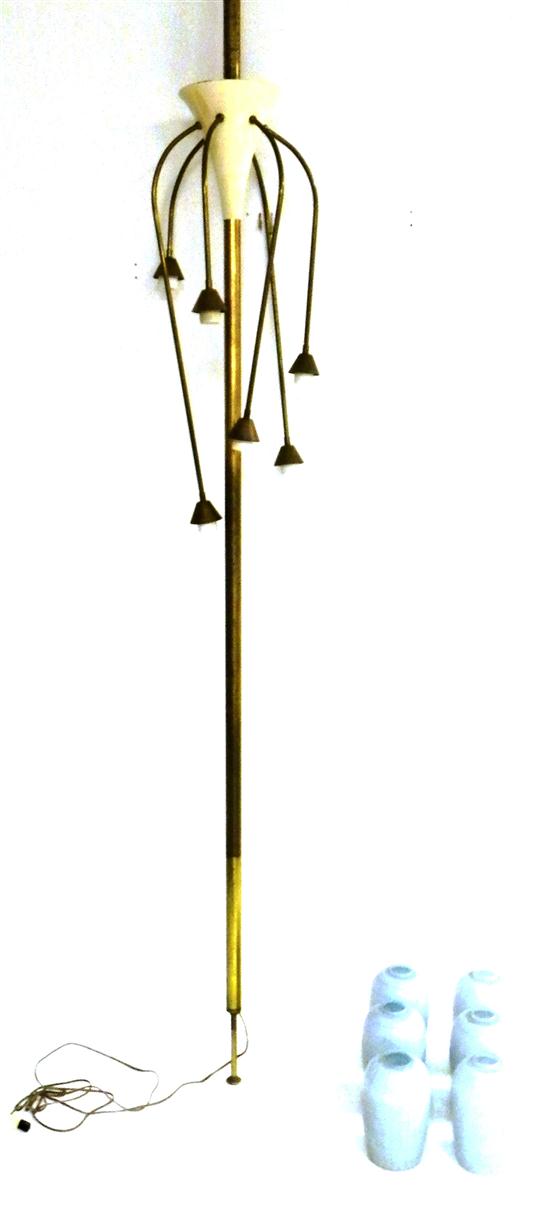 Standing 1950s lamp with spring