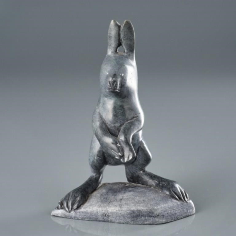 STANDING ARCTIC HAREGrey stone,